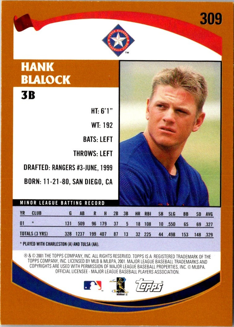 2002 Topps Limited Hank Blalock