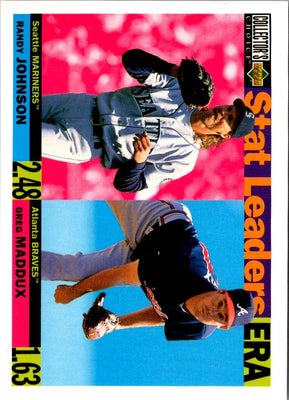 1996 Collector's Choice Randy Johnson/Greg Maddux #8