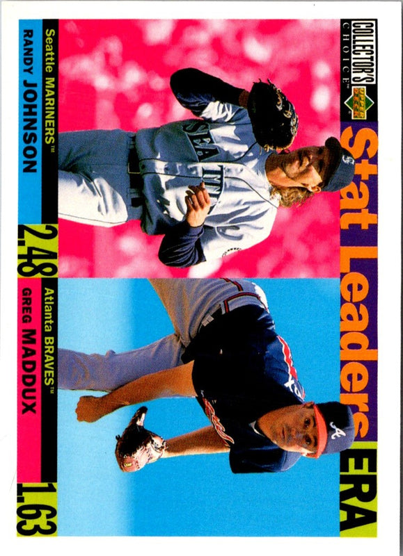 1996 Collector's Choice Randy Johnson/Greg Maddux #8