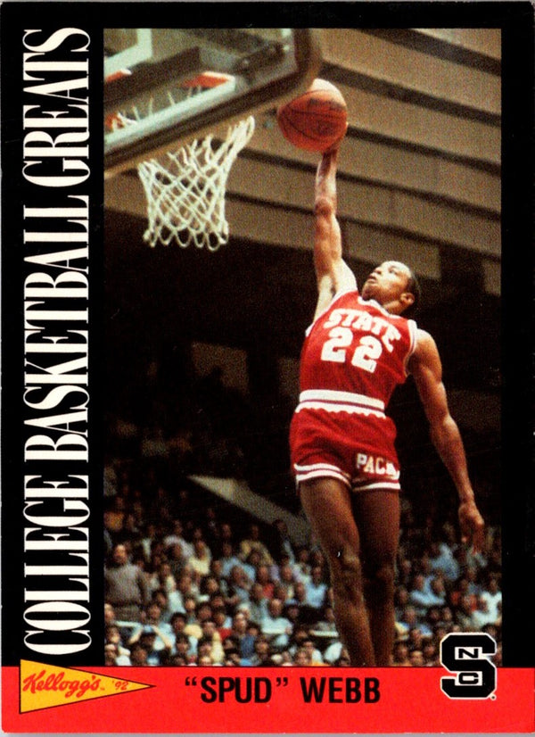 1992 Kellogg's Raisin Bran College Basketball Greats Spud Webb #15