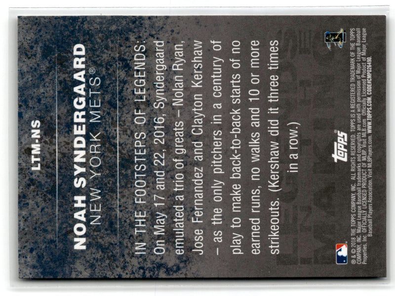 2018 Topps Silver Pack Noah Syndergaard