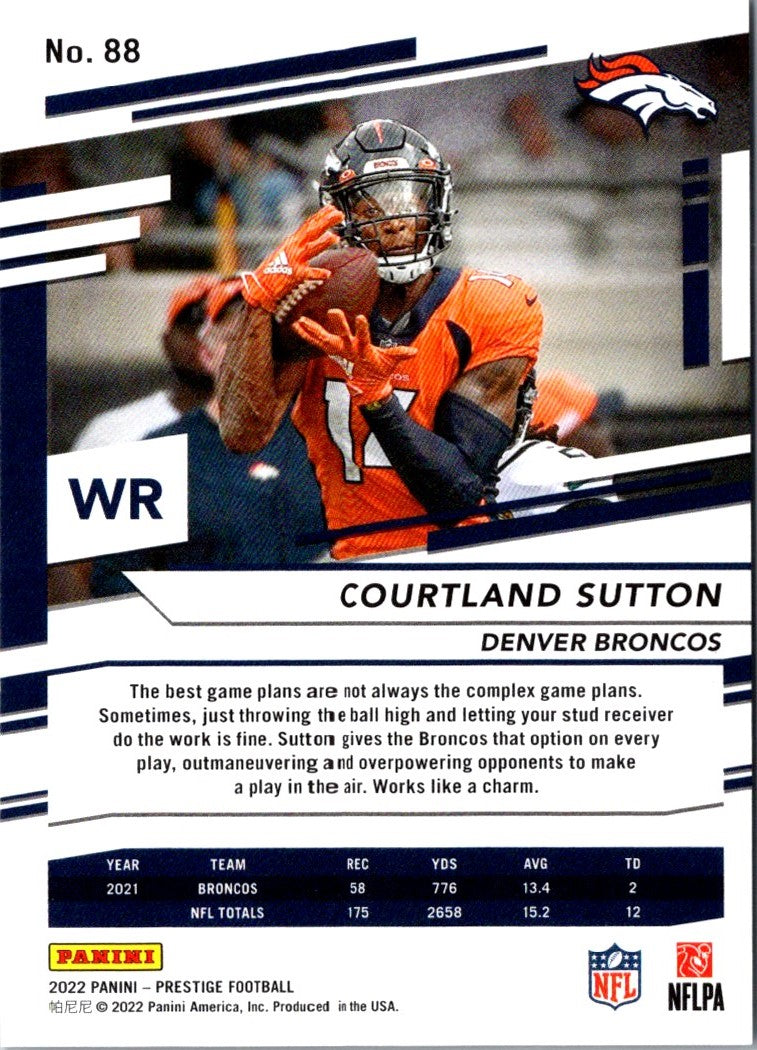 2022 Panini Prestige Courtland Sutton