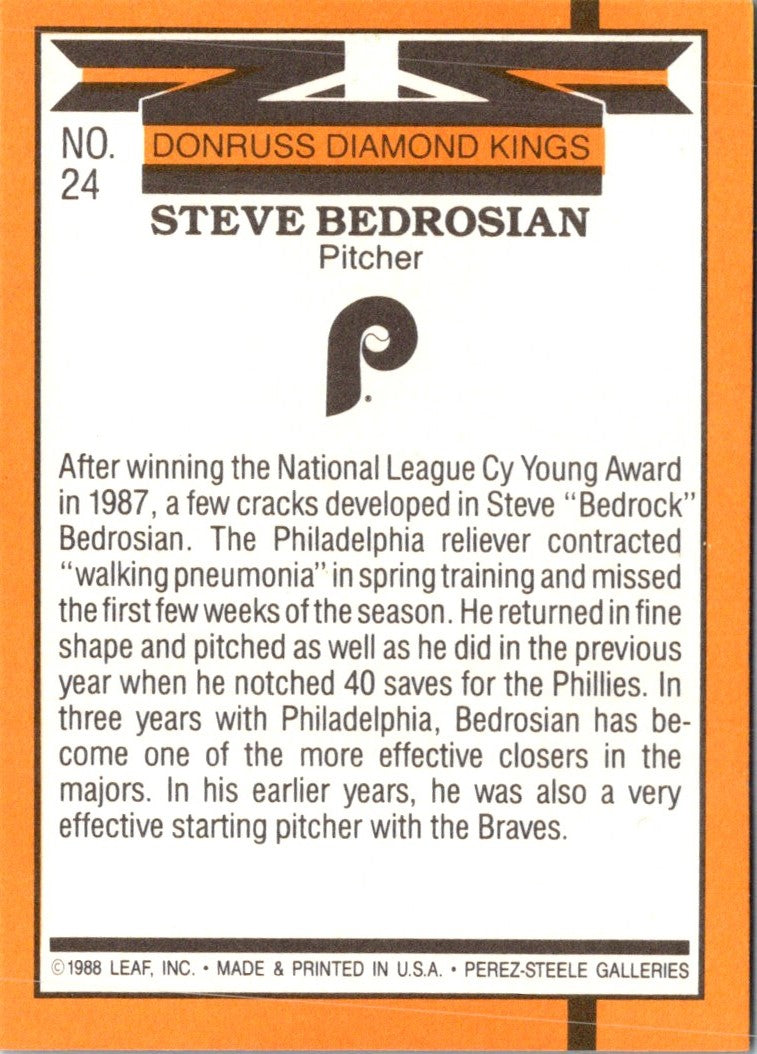 1989 Donruss Super Diamond Kings Steve Bedrosian