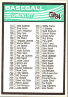 1984 Donruss Checklist 131-234 #2