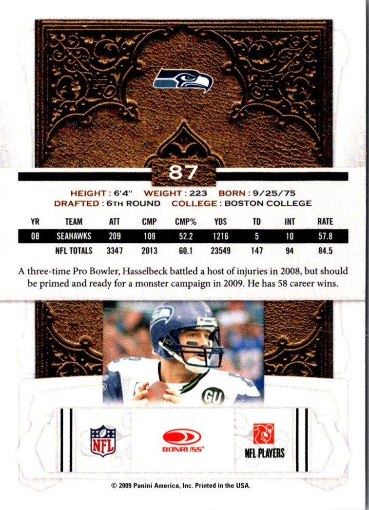 2009 Donruss Classics Matt Hasselbeck