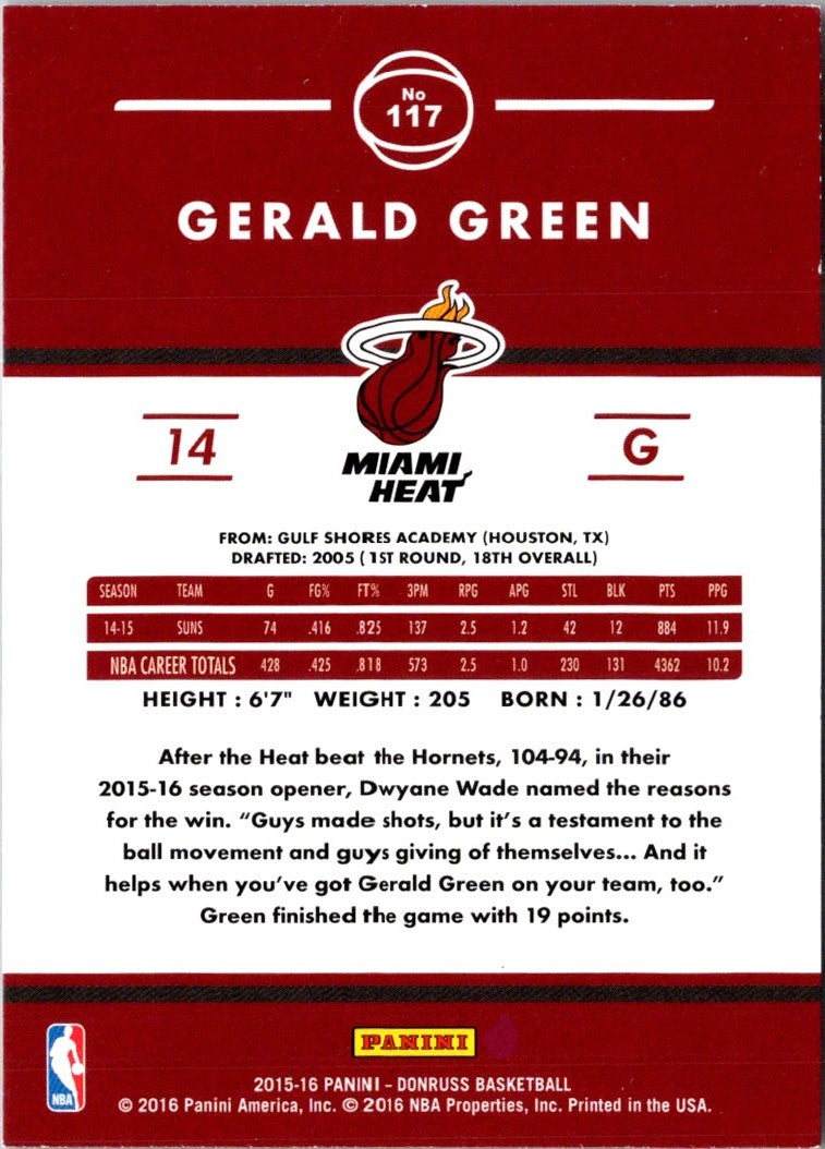 2015 Donruss Gerald Green