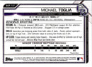 2021 Bowman Chrome Prospects Michael Toglia