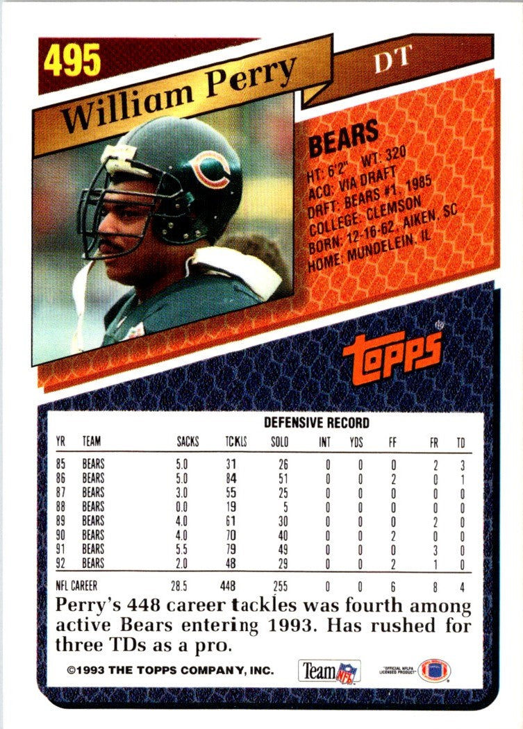 1993 Topps William Perry