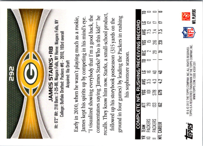 2010 Topps James Starks