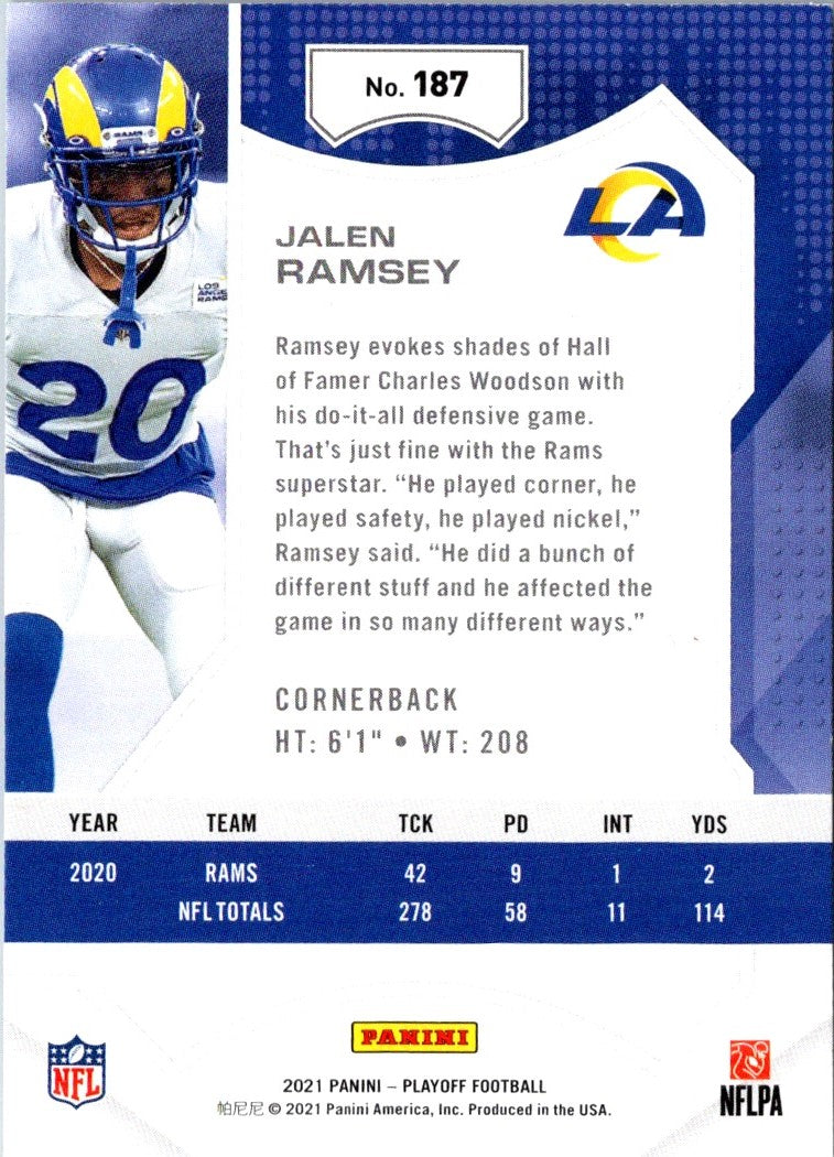 2021 Panini Playoff Jalen Ramsey