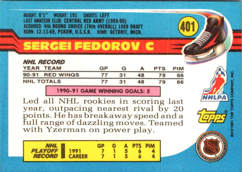 1991 O-Pee-Chee Sergei Fedorov