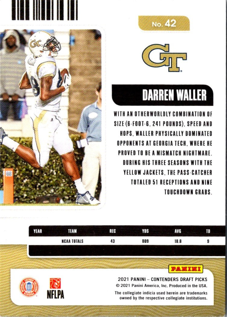 2021 Panini Contenders Draft Picks Ticket Darren Waller