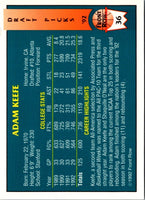 1992 Front Row Draft Picks Adam Keefe #36