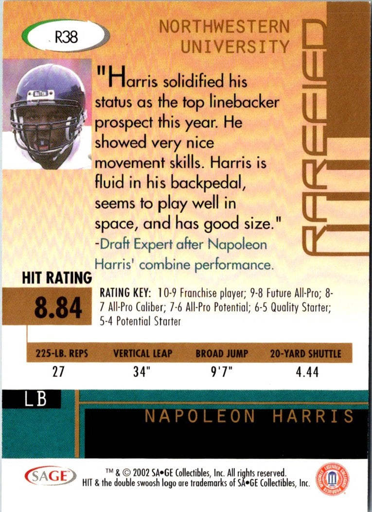 2002 SAGE HIT Napoleon Harris