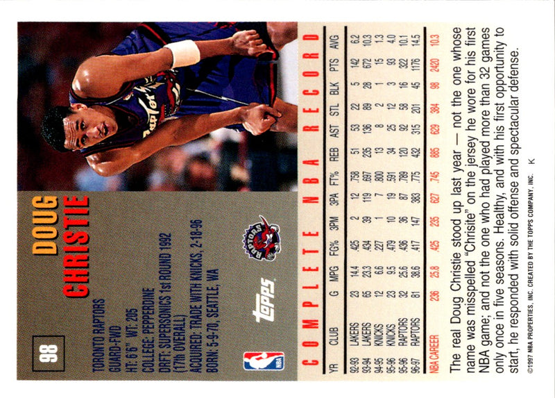 1997 Topps Doug Christie