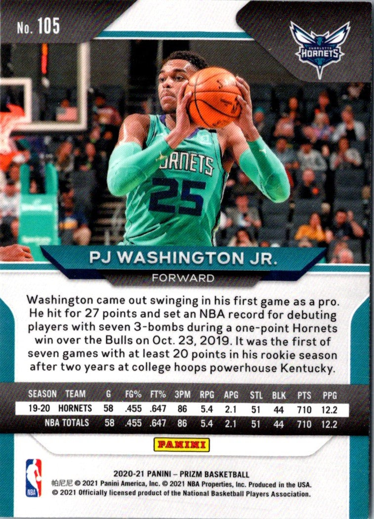 2020 Panini Prizm PJ Washington Jr.