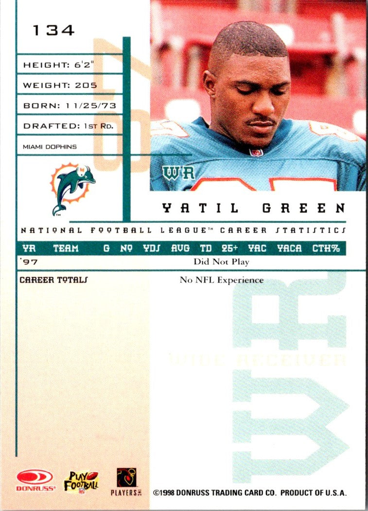 1998 Leaf Rookies & Stars Yatil Green