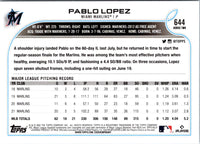 2022 Topps Pablo Lopez #644