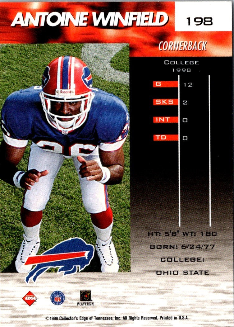 1999 Collector's Edge Fury Antoine Winfield