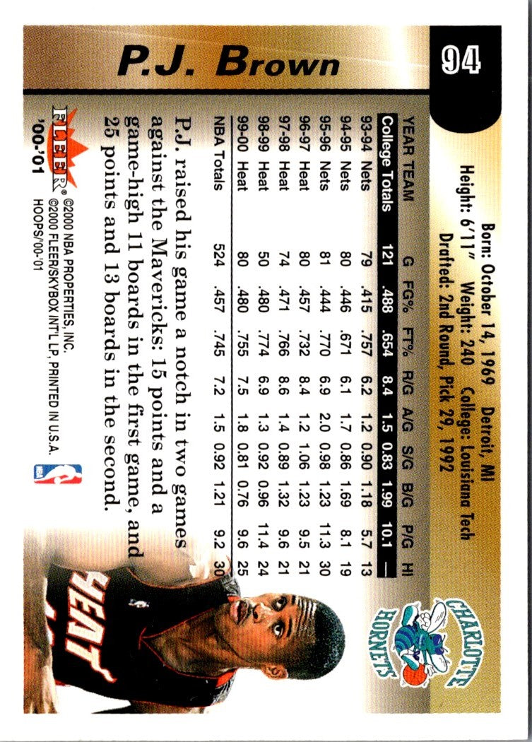 2000 Hoops Hot Prospects P.J. Brown
