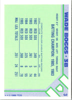 1986 Topps Baseball Champion Superstars Wade Boggs #3
