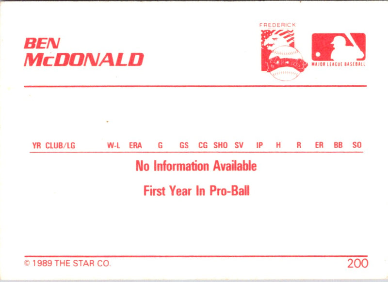 1989 Star Ben McDonald