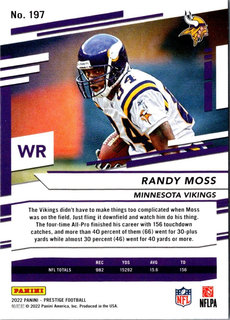 2022 Panini Prestige Randy Moss