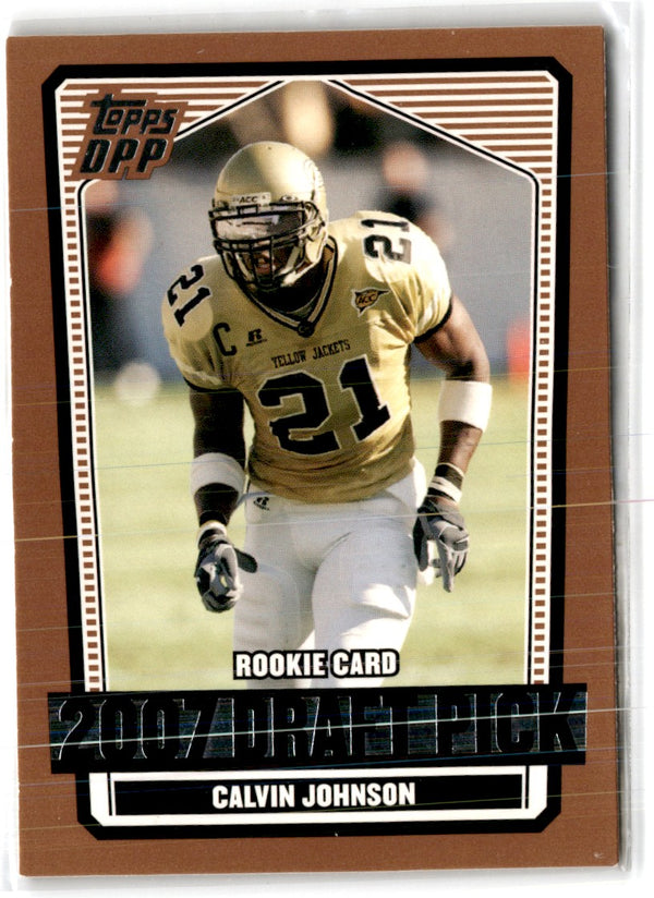 2007 Topps Draft Picks & Prospects Calvin Johnson #132 Rookie