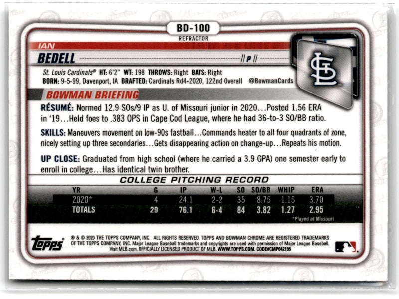 2020 Bowman Draft Chrome Ian Bedell