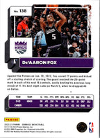 2022 Donruss De'Aaron Fox #138