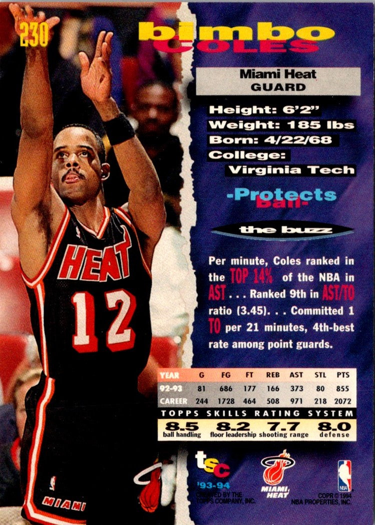 1993 Stadium Club Members Only Bimbo Coles