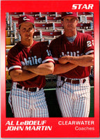 1990 Star Clearwater Phillies Coaches (Al LeBoeuf/John Martin) #27
