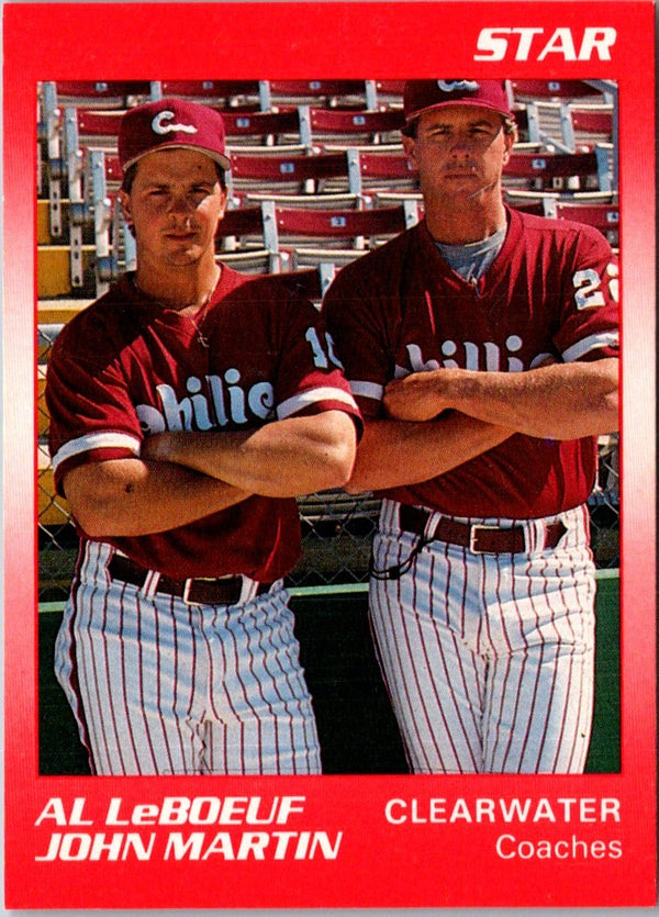 1990 Star Clearwater Phillies Coaches (Al LeBoeuf/John Martin) #27