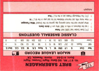 1988 Classic Red Bret Saberhagen #172