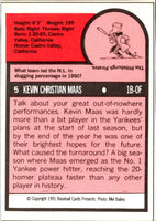 1991 Baseball Cards Presents Superstar and Rookie Special Repli-Cards Kevin Maas #5