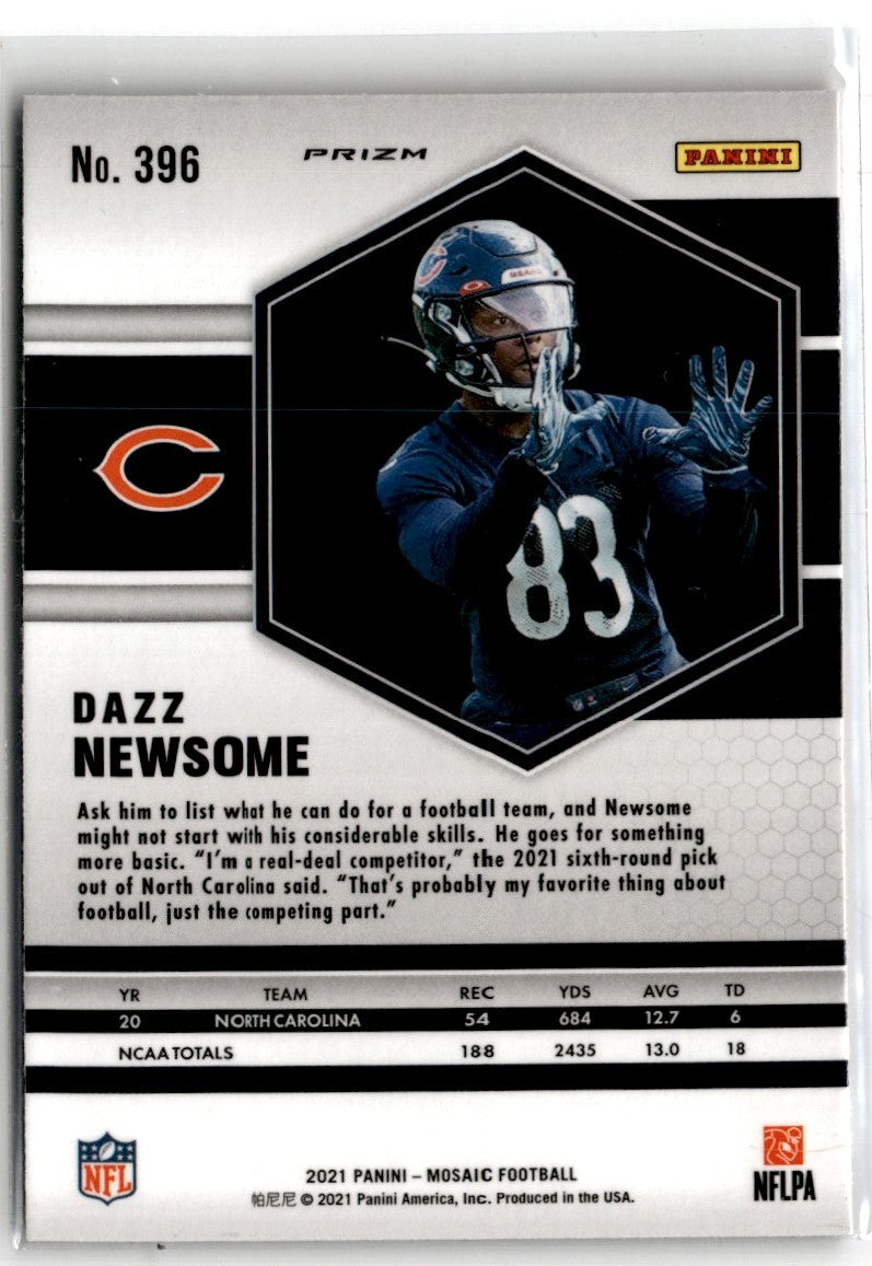 2021 Panini Mosaic Prizm Reactive Orange Dazz Newsome