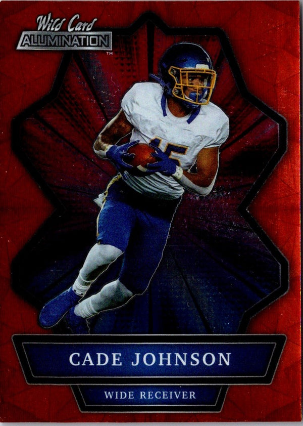 2021 Wild Card Matte White Fire Red Cade Johnson #MBC-70