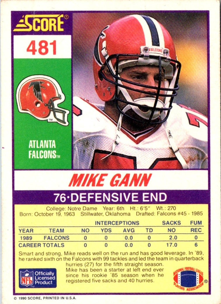 1990 Score Mike Gann