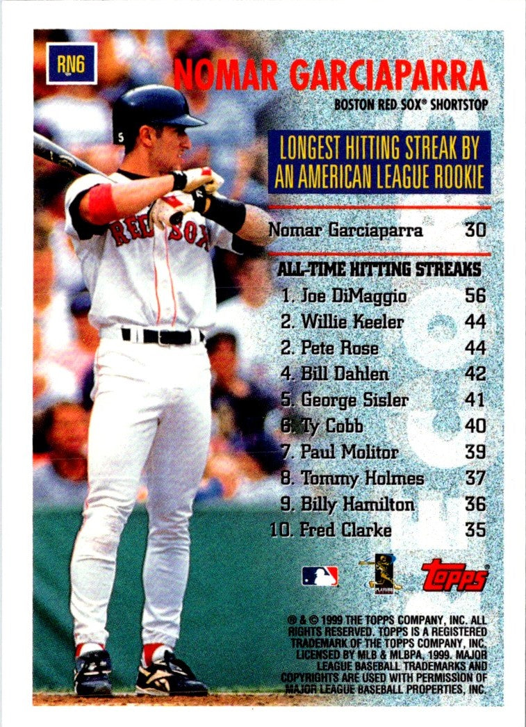 1999 Topps Record Numbers Nomar Garciaparra