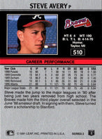 1991 Leaf Steve Avery #510