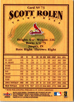 2003 Fleer Splendid Splinters Scott Rolen #73