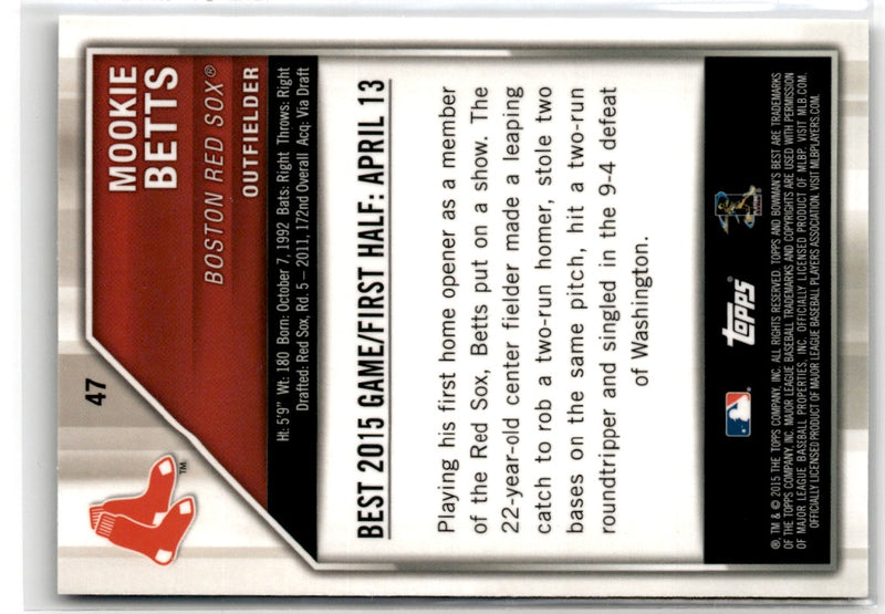 2015 Bowman's Best Mookie Betts