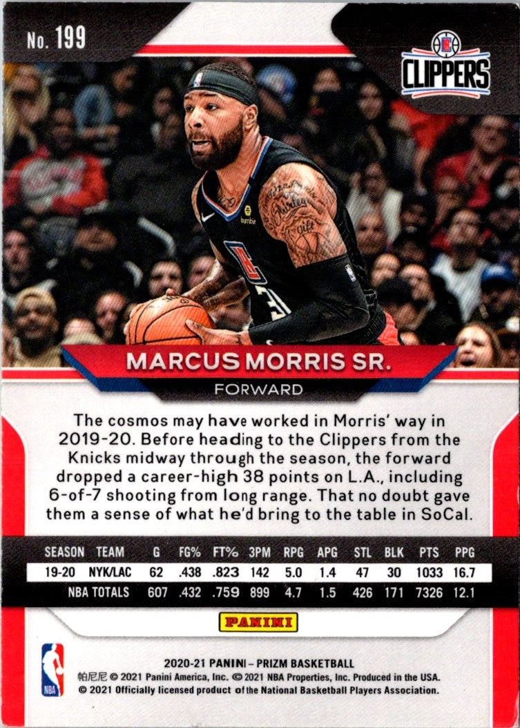 2020 Panini Prizm Marcus Morris Sr.