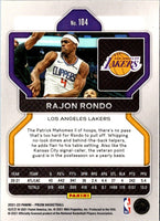 2021 Panini Prizm Blue Rajon Rondo #104