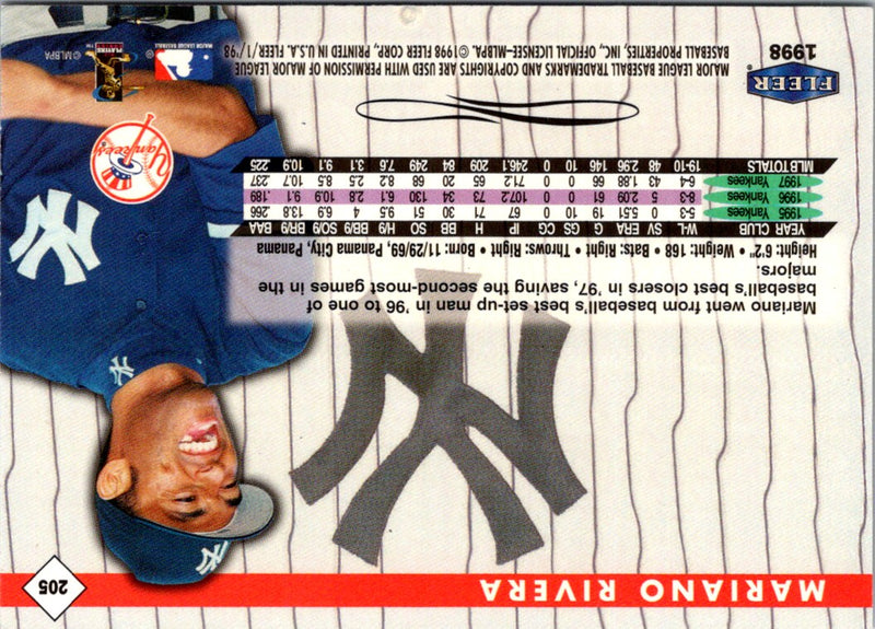 1998 Fleer Tradition Mariano Rivera