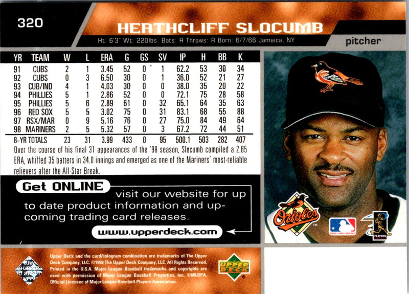 1999 Upper Deck Heathcliff Slocumb