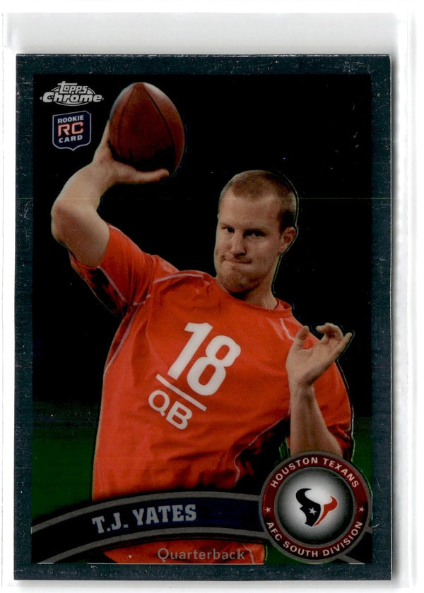 2011 Topps Chrome T.J. Yates #159 Rookie