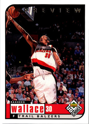 1998 UD Choice Rasheed Wallace #118