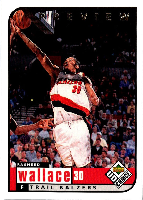 1998 UD Choice Rasheed Wallace #118
