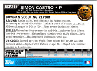 2010 Bowman Chrome Prospects Simon Castro #BCP215